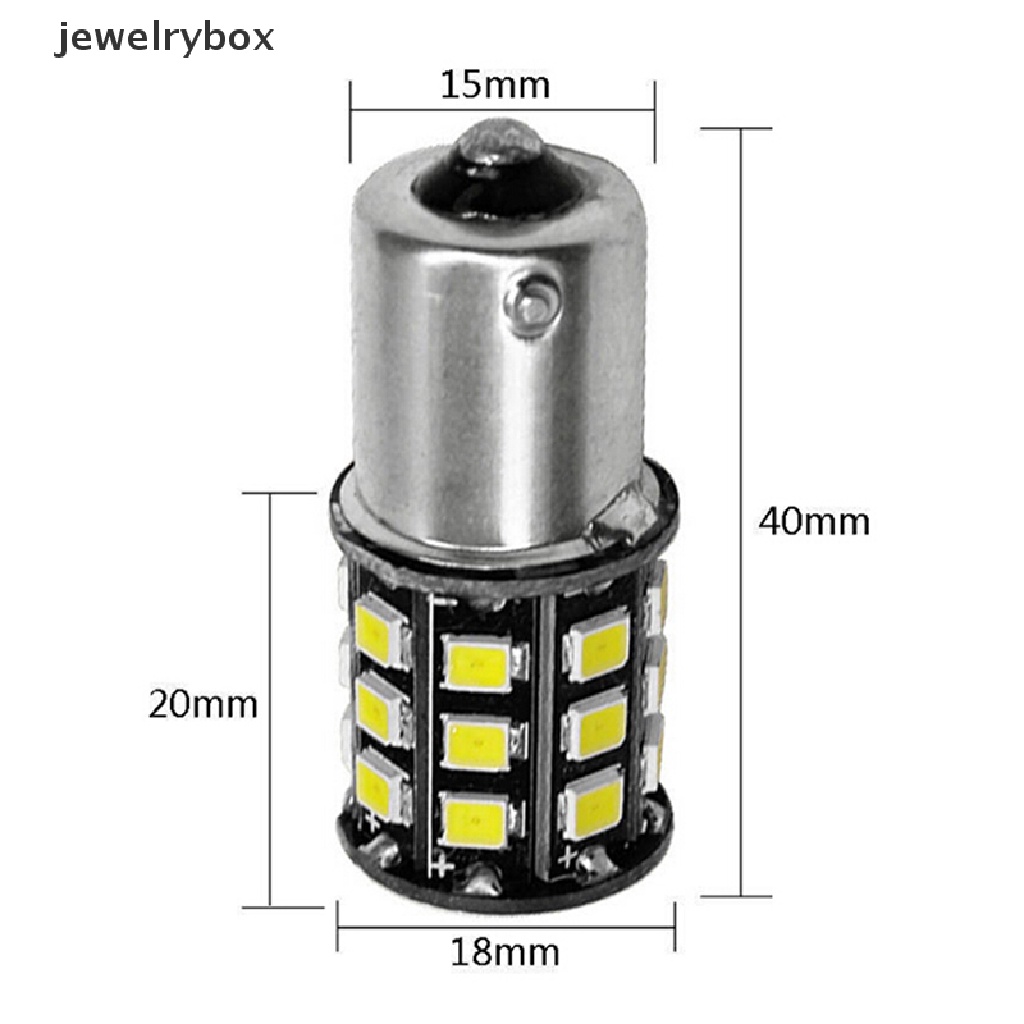 (Box) 4 Pcs Bola Lampu LED 1156 BA15S 2835 33-SMD Warna Putih Untuk Sinyal Sein / Rem Mobil