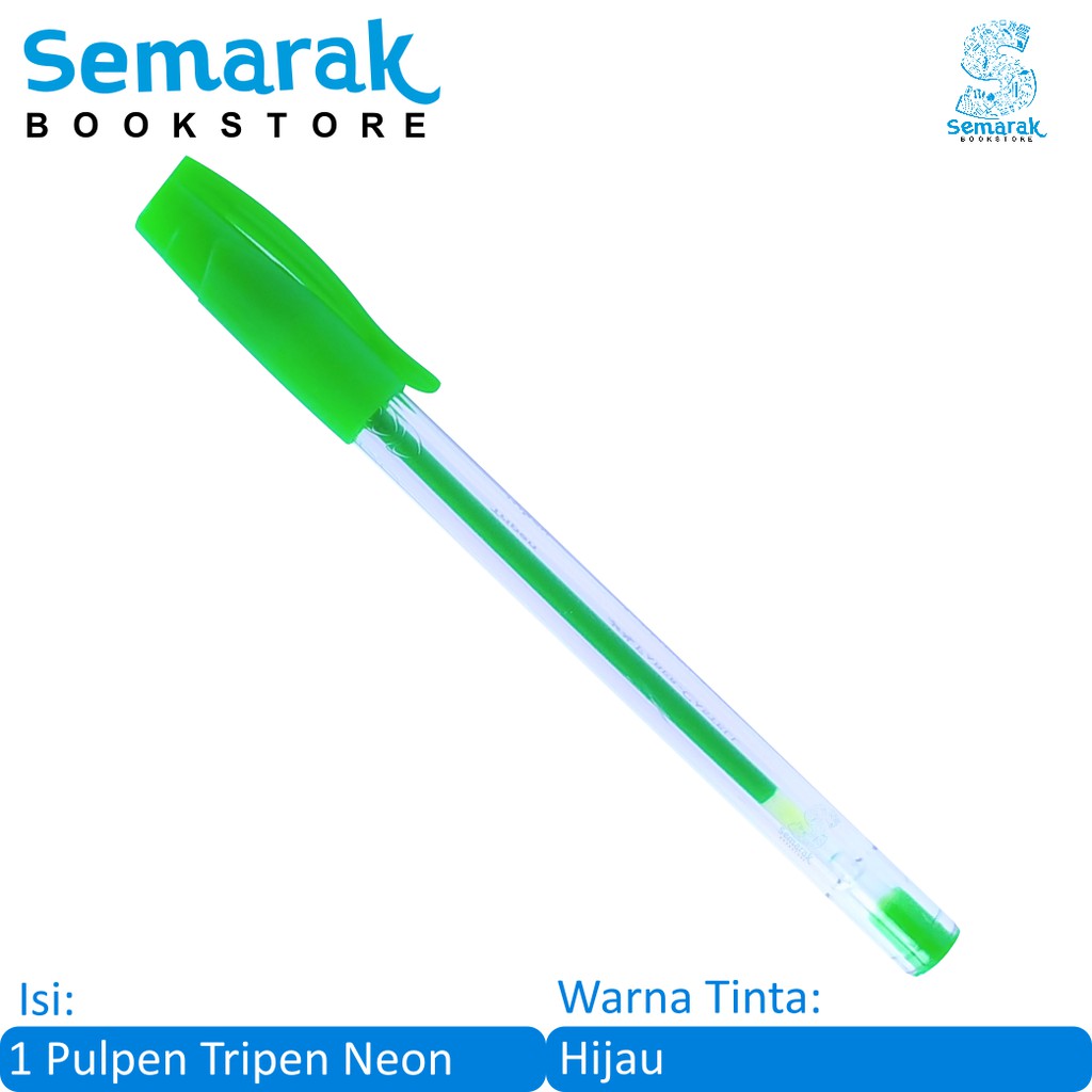

Faber Castell Tripen Neon Transcluent Smooth Writing Pulpen Warna Neon - Hijau [1 Pulpen]