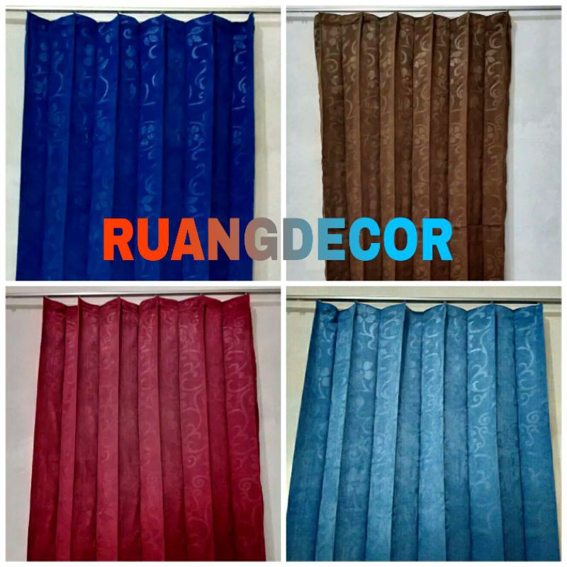 Gorden plisket bunga embos Gorden cantolan kawat Hordeng jendela Korden pintu bahan tebal