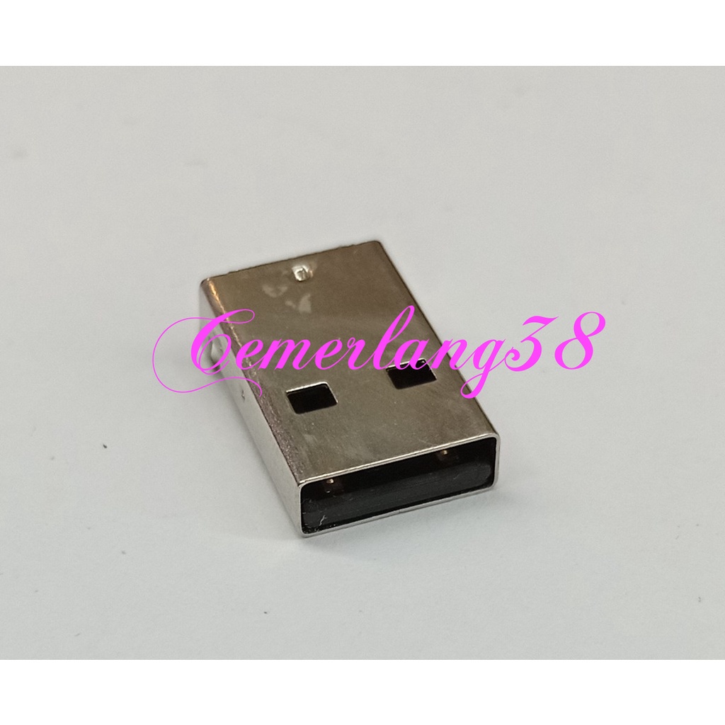Soket USB Male Plug 4 Pin Konektor Plastik Tipe A cowok