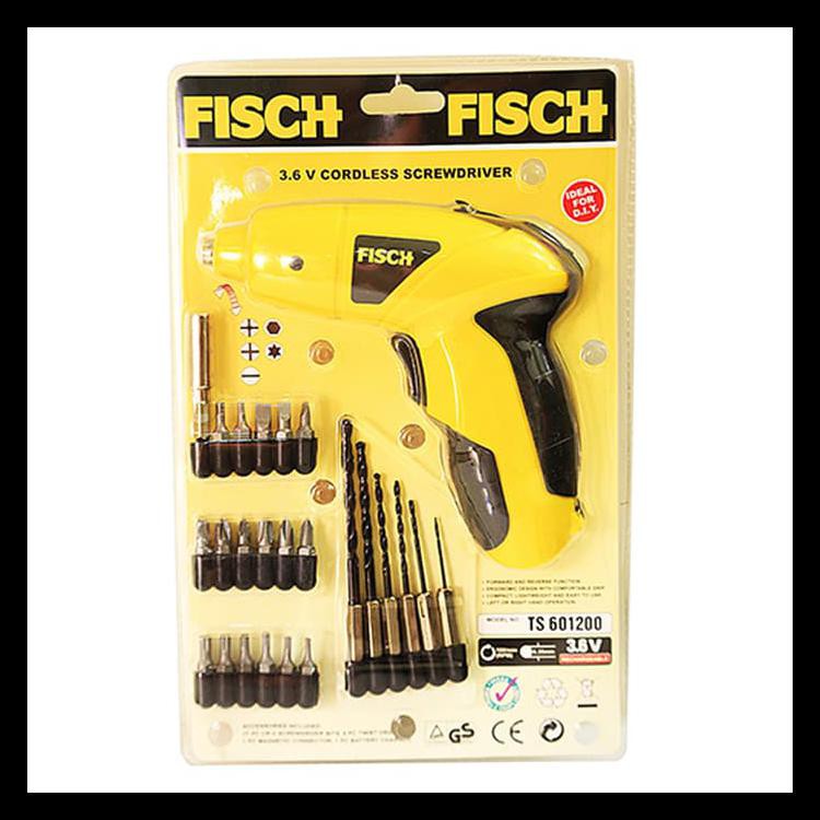 FISCH MESIN BOR OBENG BATERAI CORDLESS SCREWDRIVER