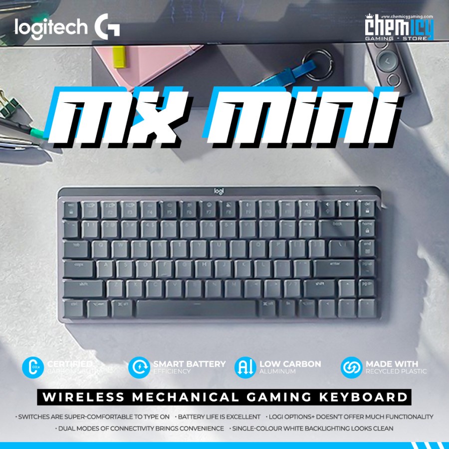 Logitech MX Mechanical Mini Wireless Gaming Keyboard