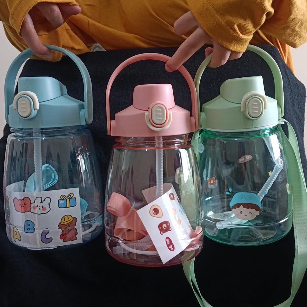 H2A2 YGS - BOTOL MINUM VIRAL 1.3 LITER TRANSPARAN  / BOTOL MINUM VIRAL STICKER / BOTOL MINUM PENANDA