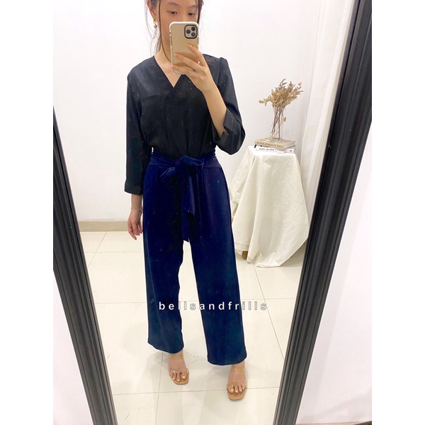 MIKU Pants Tie Bow Premium Knit / Kulot Pita Wanita / Celana Kasual Wanita / Celana Import Korea 1021