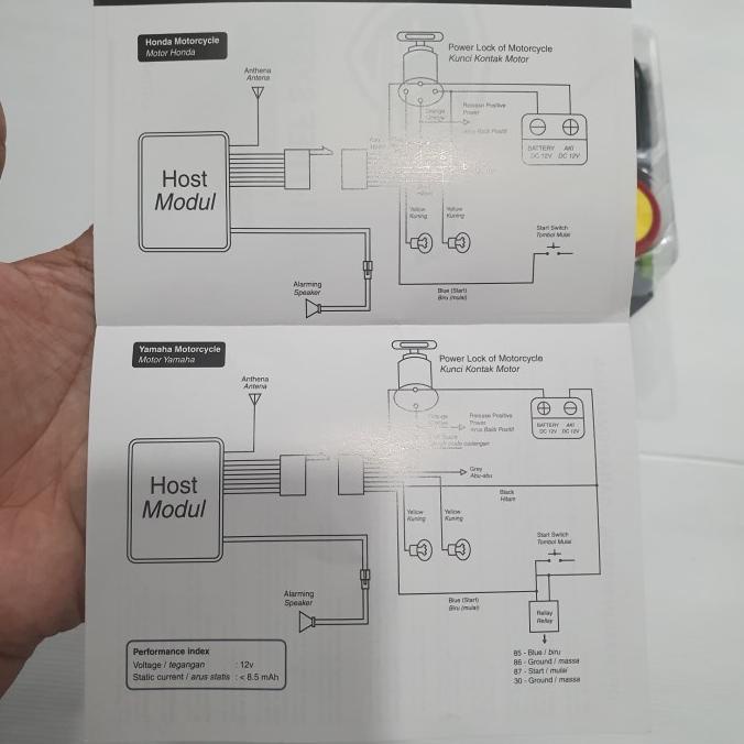 Alarm Motor Luminos A2 Remot bisa Getar