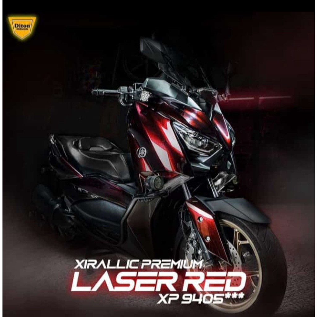 Pilox Diton Premium Xirallic Laser Red XP9405  XP9405  400ml Warna Merah Siralik Siralic Sepeda Motor Mobil Velg Mesin Bodi