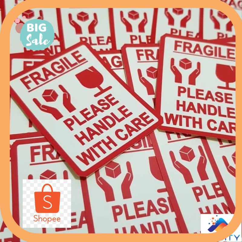 

Termurah Sticker - Stiker Fragile - Handle with Care - Please Kekinian