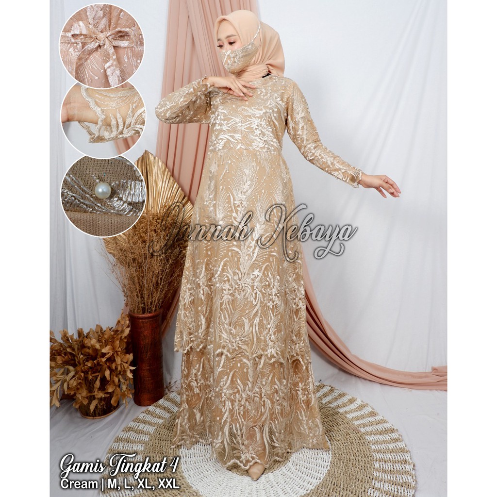 JAN&gt; GAMIS MODERN / GAMIS TINGKAT / GAMIS TULLE BORDIR MUTIARA / BAJU GAMIS MODERN / OUTFIT PESTA