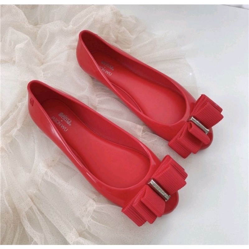 sepatu jelly jason wu merah