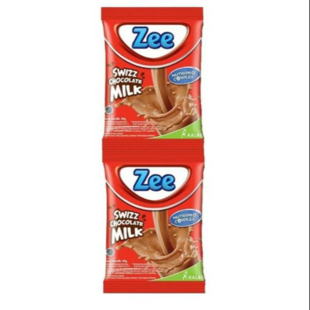 

Zee Sachet Swiss Chocolate Milk / Coklat 10x40 gr (1 renceng 10 sachet)