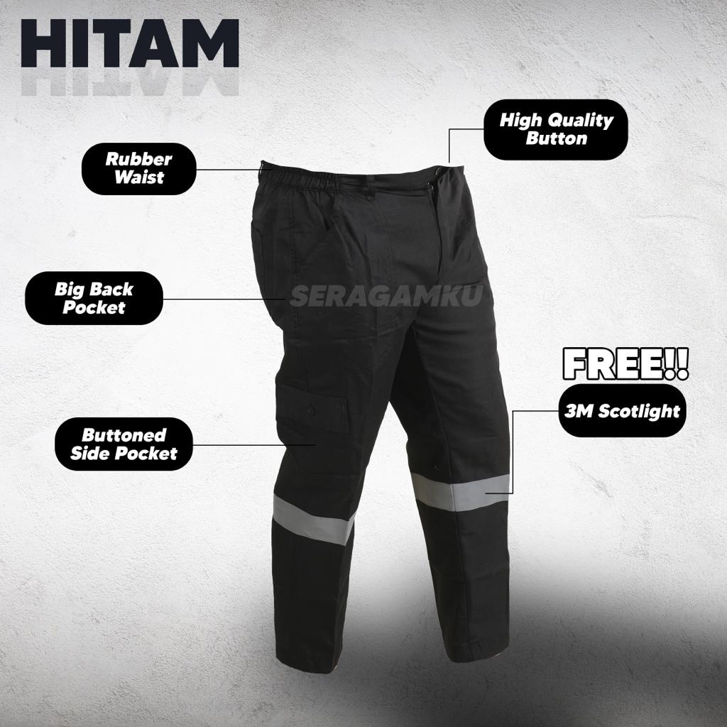 Wearpack Celana Werpack Safety Murah Celana Proyek Celana Kargo Hitam