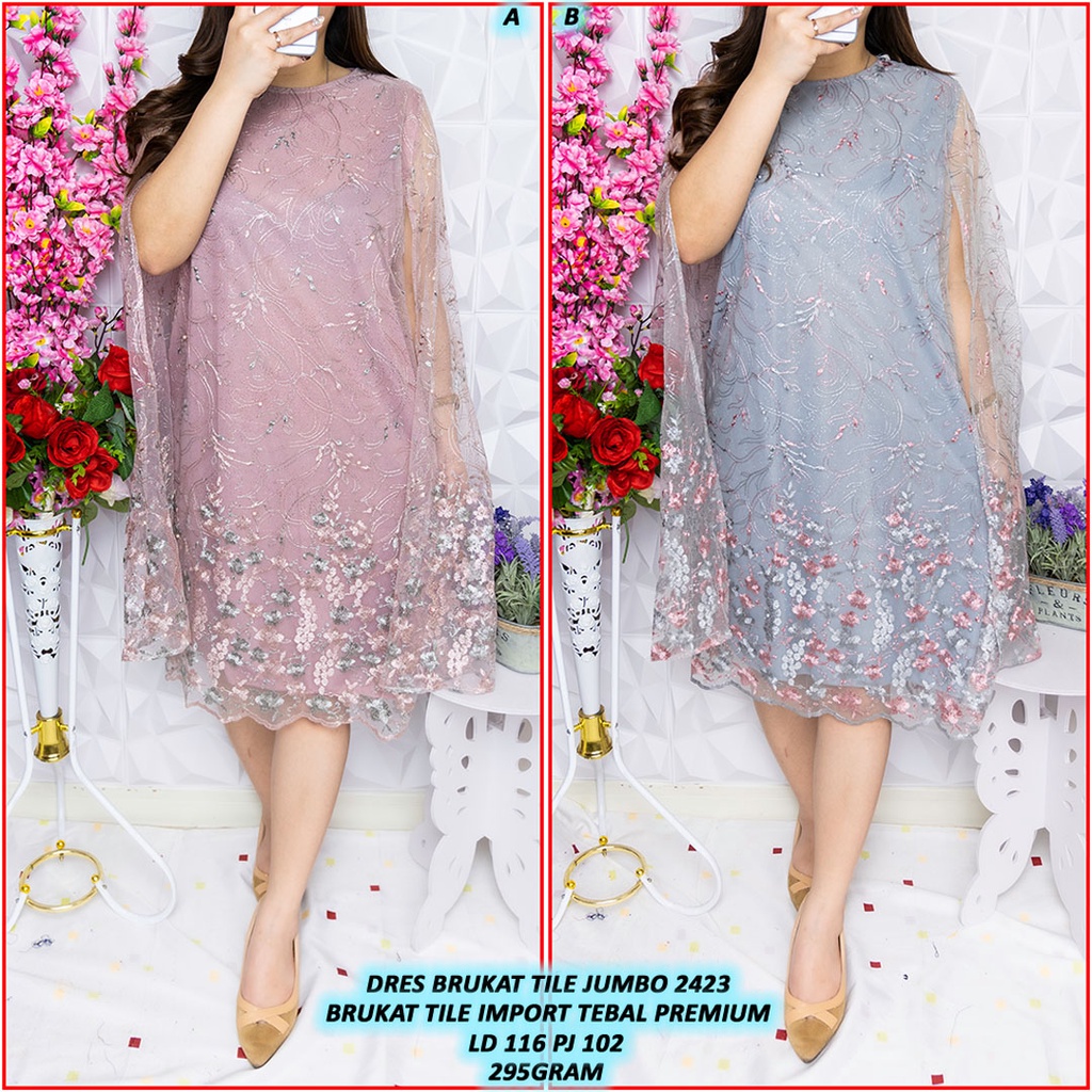 DRES BRUKAT TILE JUMBO 2423 BRT 295GRAM #Tanya_stock_ya