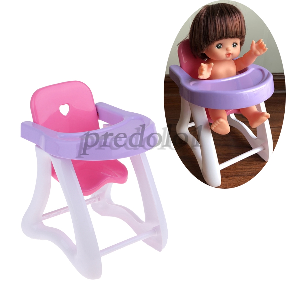 Nursery Room Furniture Decor ABS Dining High Chair Kids Pretend Play Toy