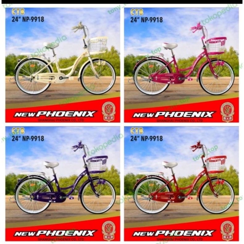 Sepeda Mini Keranjang Ctb Ban 24 New Phoenix NP-9918 NP 9918 China Ori
