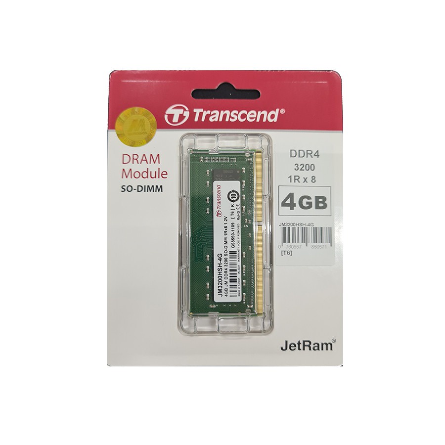 Transcend SO-DIMM JETRAM DDR4 4GB PC 3200 Ram Laptop SODIMM