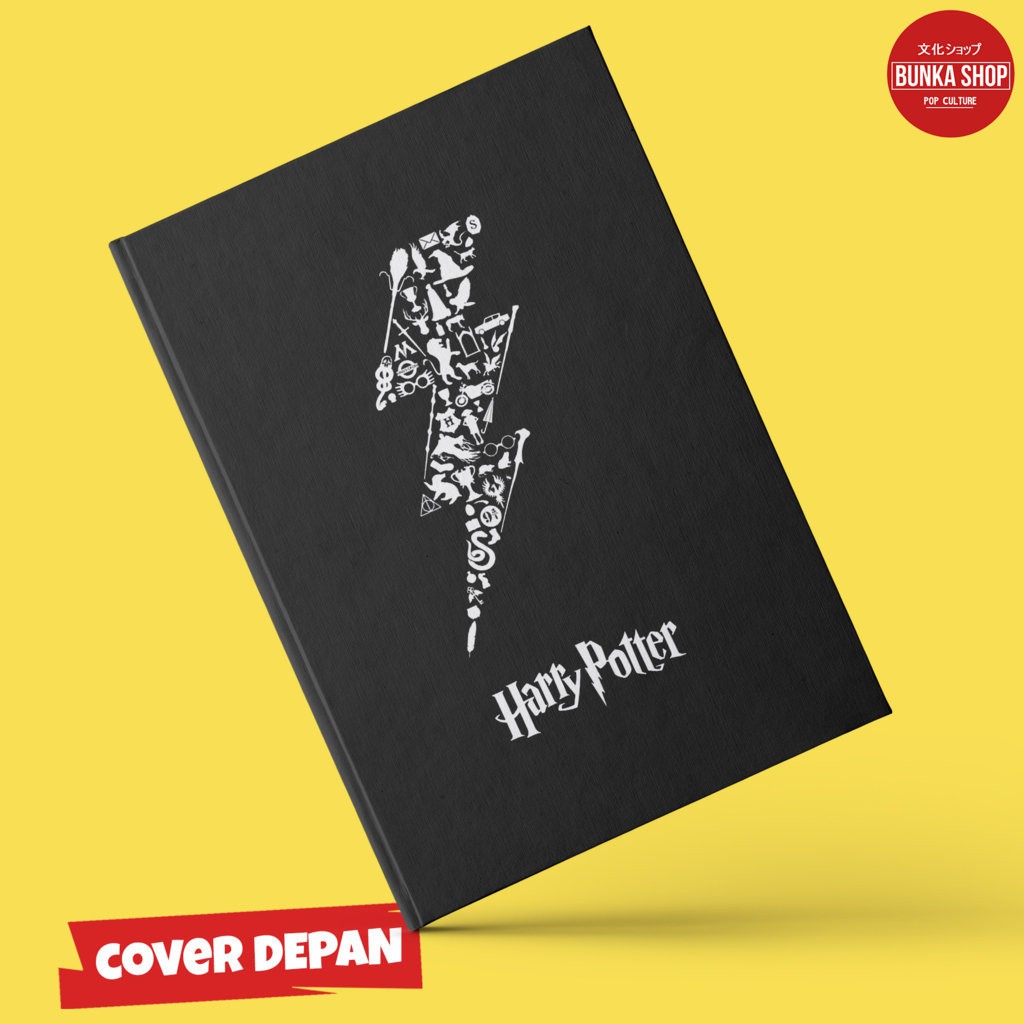 

Notebook Harry Potter Scar Logo Hardcover A5 Buku Tulis Catatan Note Agenda Planner