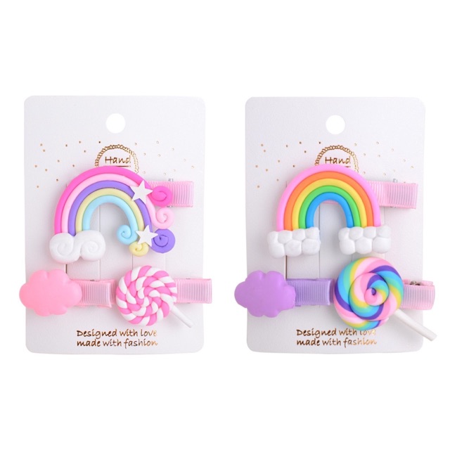 JOYFULBABY Rainbow Candy Jepit Rambut Anak