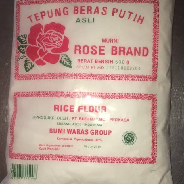 

Tepung beras rose brand 500 gram