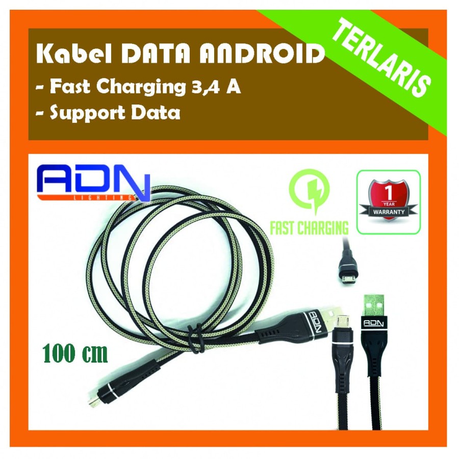 ADN kabel Data ANDROID Kabel Casan MICRO USB kabel Charger NOT VIVAN / kabel casan