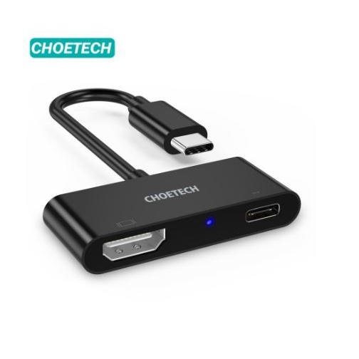 Type-c to hdtv with Pd Usb-c converter adapter choetech 4k uhd Hub-m03 - Type-c to Hdtv