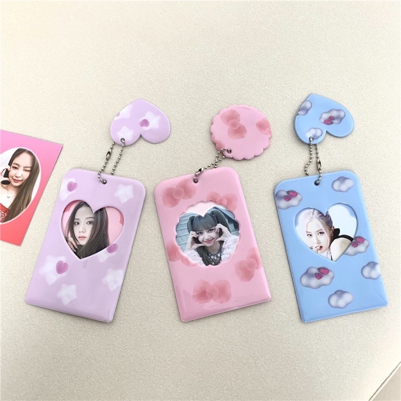 (its pico) Card holder cute motif awan pita for photocard etc