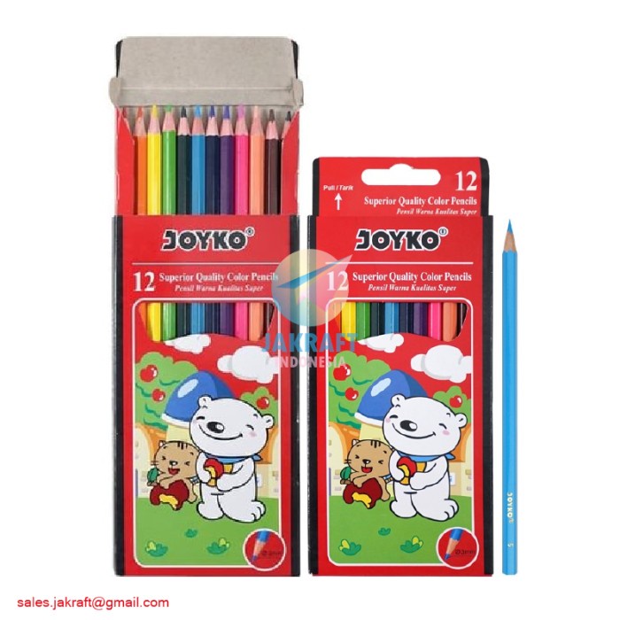 

WARNAPENSIL- PENSIL WARNA PANJANG ISI 12 JOYKO CP-12PB COLOR PENCIL BERKUALITAS -PENSIL WARNA