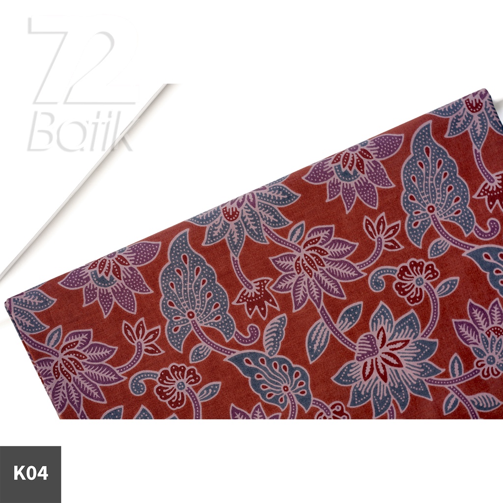 KAIN BATIK KATUN Premium Motif Kembang Taman Warna Coklat Tua 728583 Cap 72 Jarik Jarit Samping Kebat Panjang Batik Katun Modern Premium Bahan Seragam Batik Pernikahan Kantor Keluarga Murah Kamen Jadi Batik Bali Lembaran