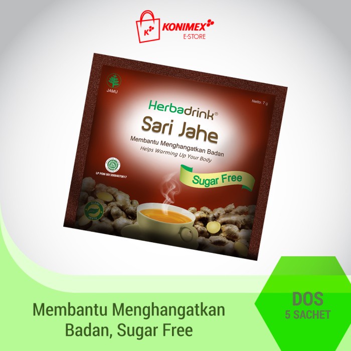 

G02G Herbadrink Sari Jahe Sugar Free Serbuk Minuman Menghangatkan Badan Ds5Gh