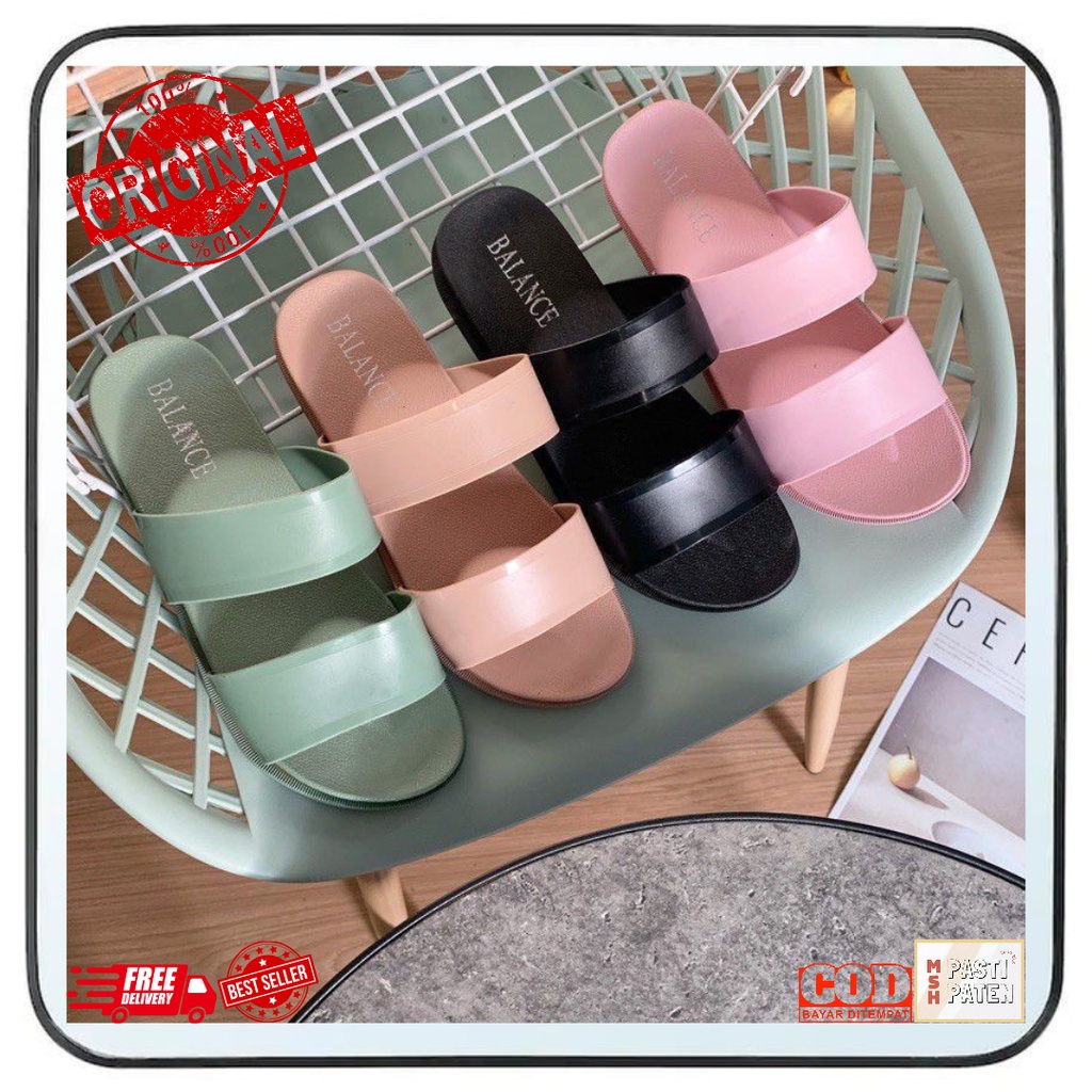 Sandal selop impor bahan karet jelly wanita merk hys ori size 37-41