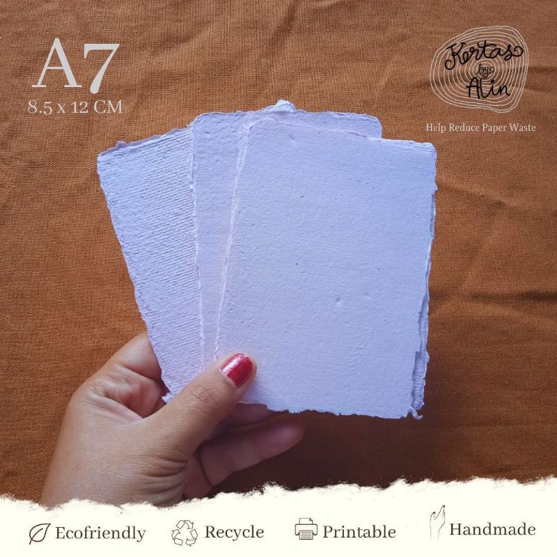 

Kertas Daur Ulang Ukuran A7 (Ada minimal Order, Mohon di Baca Seksama)
