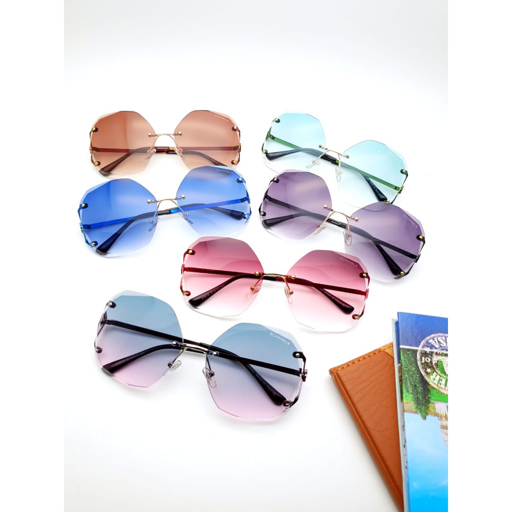 KACAMATA WANITA GAYA CHANEL 23078 LENSA POLARIZED FREE BOX FREE PEMBERSIH LENSA