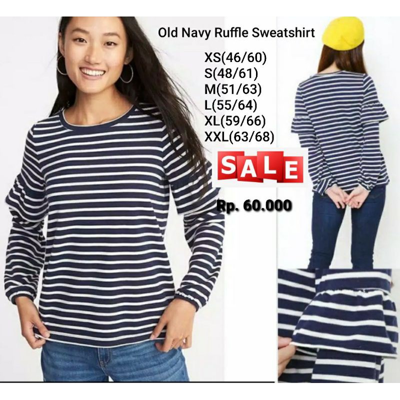 old navy ruffle sweatshirt