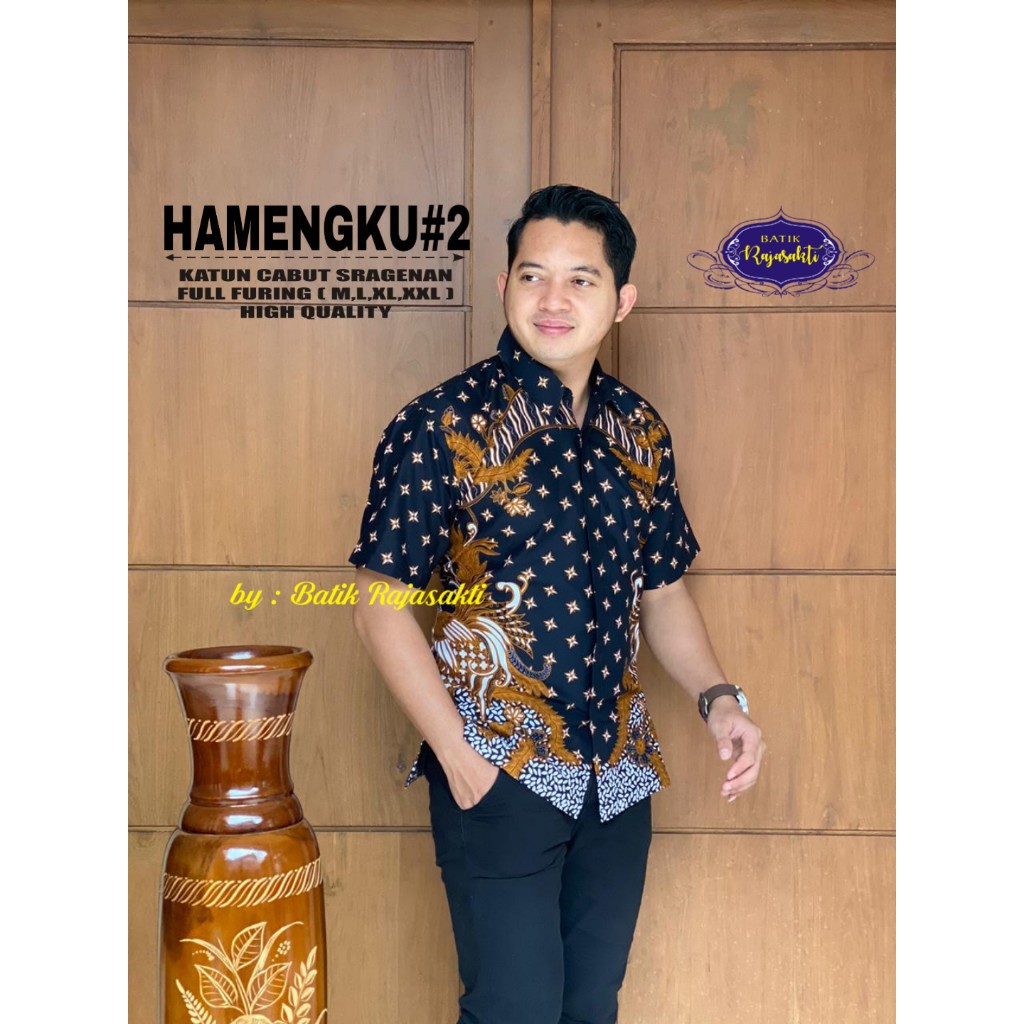 NEW HAMENGKU RAJASAKTI KEMEJA BATIK SOLO PRIA LENGAN PENDEK LAPIS FURING ATASAN BATIK PREMIUM MODERN KATUN HALUS BAHUWIRYA  BANAMITRA BANAMITRA PUTIH BANGSAWAN BAYU PUTRA BERLIAN BIRU BHARATAYUDA BIMASENA BIRENDRA BIRU INDAH BRAHMAKERTA BRAHMAKERTA MERAH