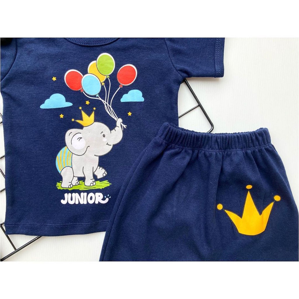 JUNIOR Baju Setelan Kaos Celana Pergi Jalan Lucu Fashion Anak Bayi Cowok Laki Terlaris Lucu