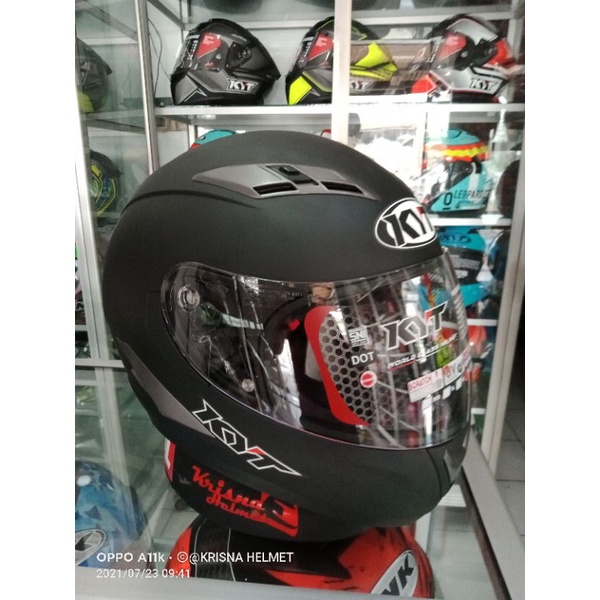 Helm Full Face KYT FALCON 2 SOLID BALCK MATT