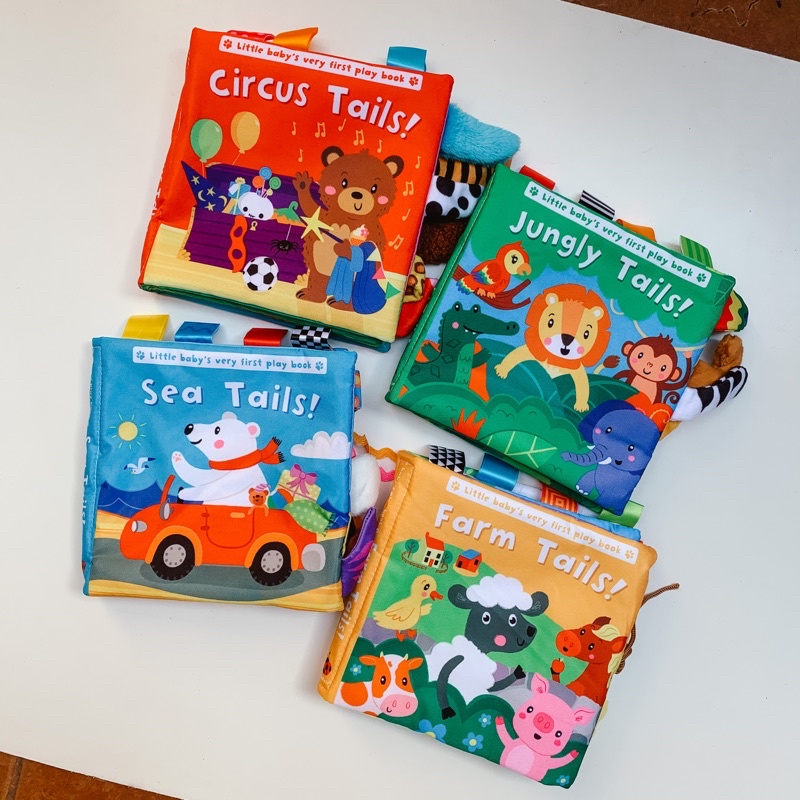 SQUARE TAILS SOFT BOOK | Buku Bantal Bayi | Buku Kain Edukasi Bayi | Soft Book Baby