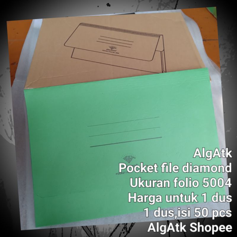 

Map folio diamond 5004 hijau tua (Harga 1 kotak,isi 50 lembar)