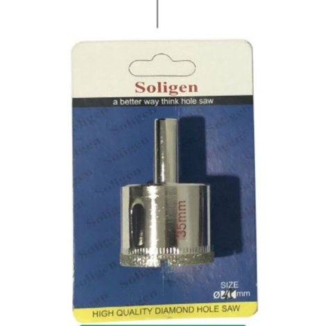 MATA BOR KACA 35 MM MATA BOR KACA GRANIT KERAMIK MATA BOR HOLE SAW 35 MM SOLIGEN