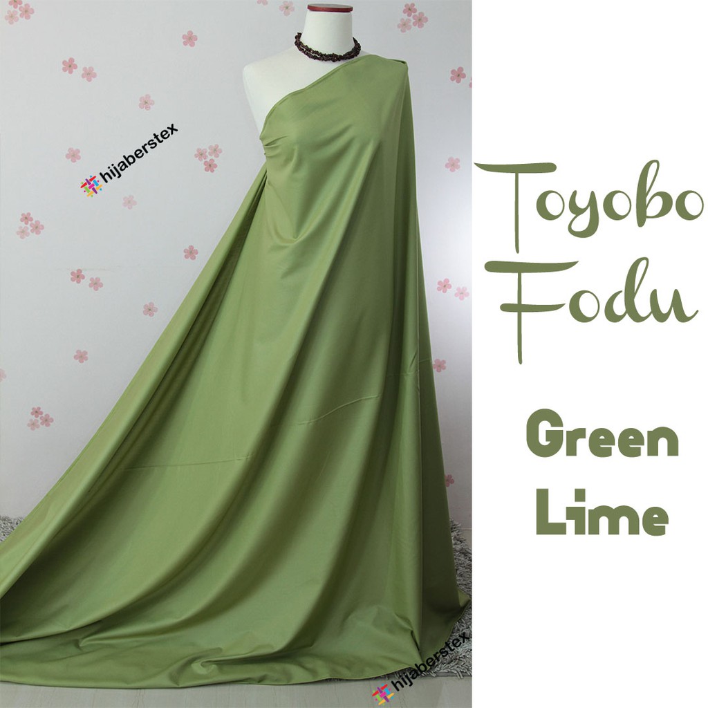 1/2 Meter Kain TOYOBO FODU Green Lime (ecer warna)