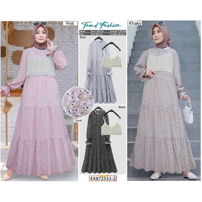 Gamis Rompi Rajut Azizah