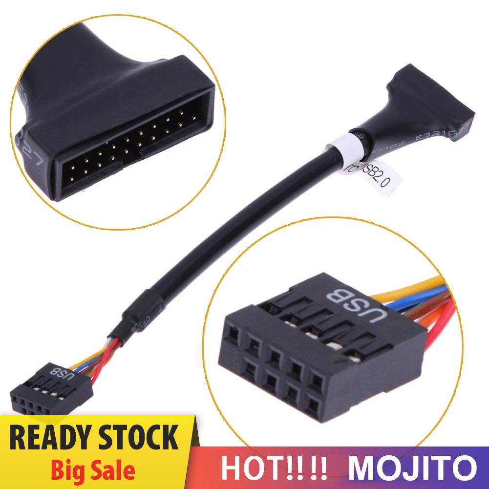 Kabel Usb 3.0 20 Pin Male Ke Usb 2.0 9 Pin Female Untuk Motherboard