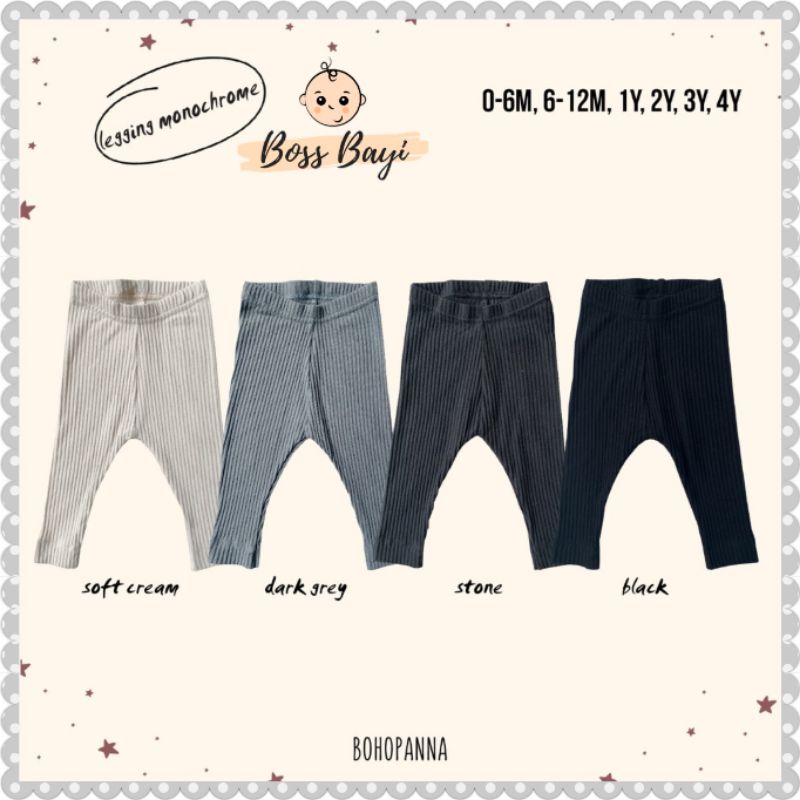 BOHOPANNA - Legging Bayi Anak / Celana Legging Buka Kaki