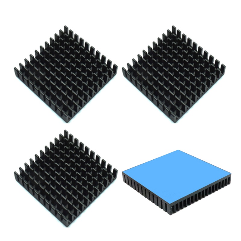 Bt HEATSINK 4pcs 40x40x11mm Anodize Aluminium Heat Sink Radiator CPU Routing Pendingin