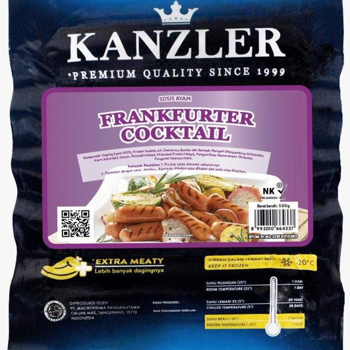 

windytriastuti13 Kanzler Sosis Frankfuter Cocktail 500gr TERLARIS TERPERCAYA ORIGINAL