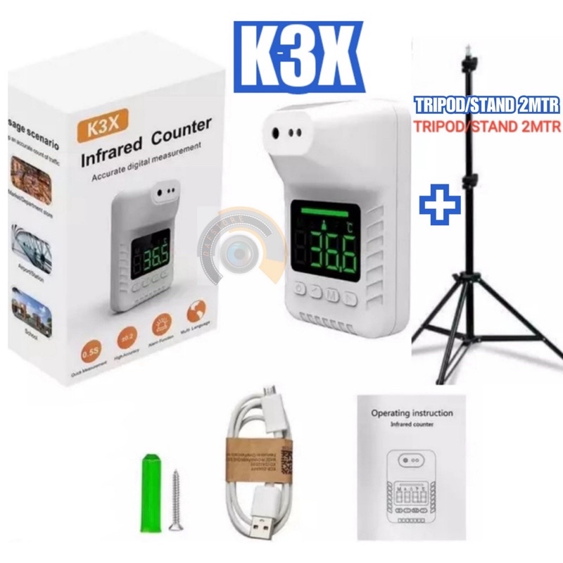 Termometer Thermometer thermogun non kontak stand standing tanpa tripod  K3X