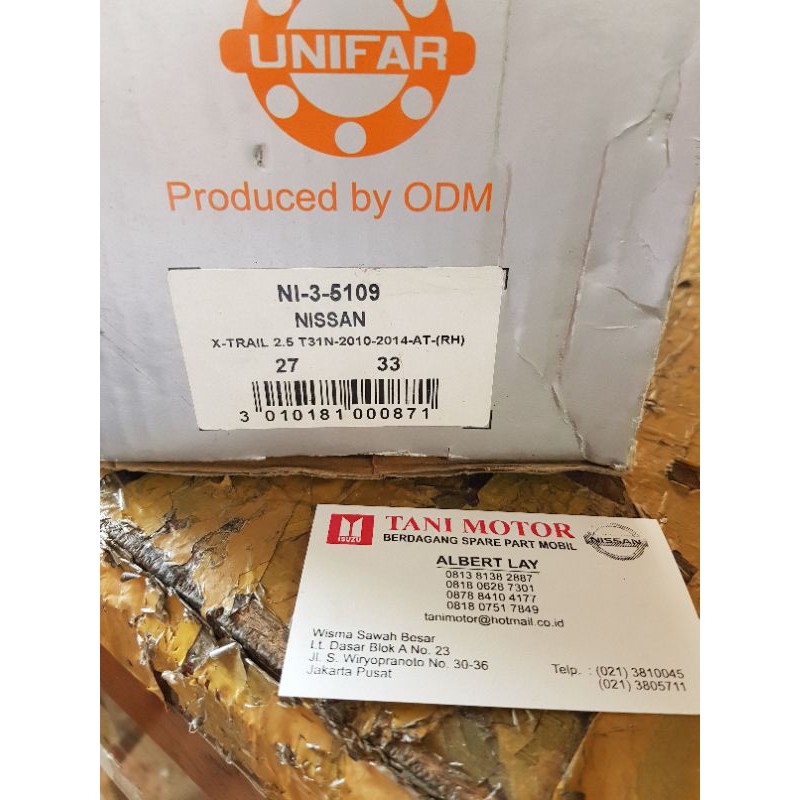 As Roda Dalam Kanan Nissan Xtrail T31 2500cc