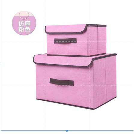 Storage Box Organizer / Kotak Tempat Penyimpanan Serbaguna Bahan Cotton Fabric