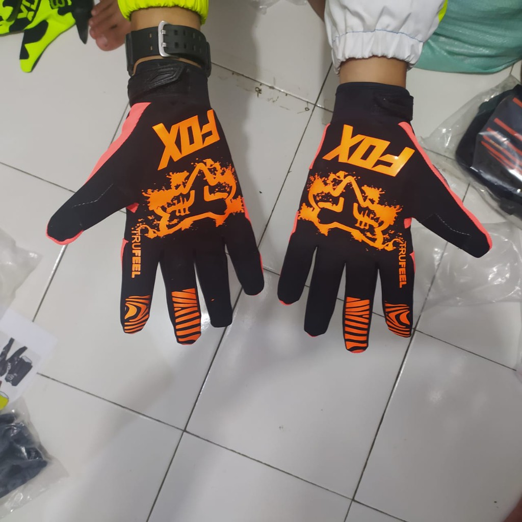 sarung tangan sepeda glove trail cross sarung tangan motor dirtpaw terlaris orange