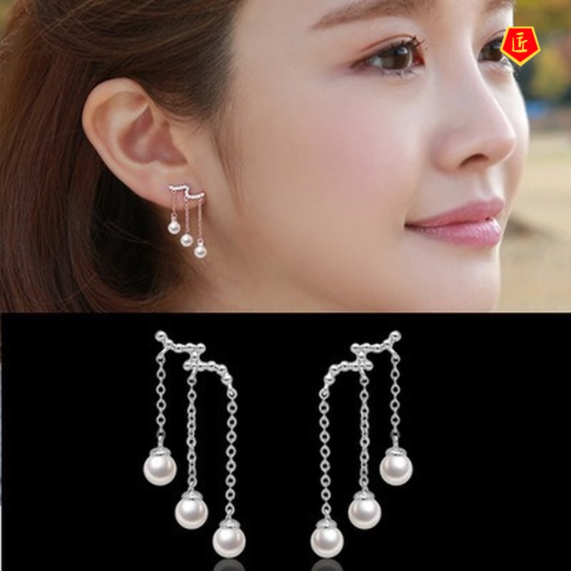 [Ready Stock]Creative Personalized Fashion Pearl Earrings