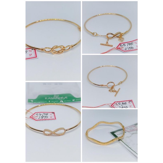 GELANG OVAL TERBARU EMAS ASLI 375%/8K